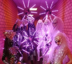 Черное белое световое шоу Инь-Ян на свадьбу, на выпускной, на праздник | Pandora Show