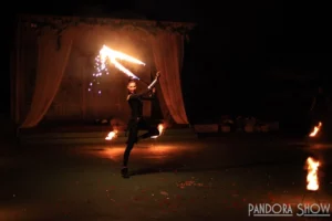 огненное шоу со скакалкой на корпоратив | Pandora Show