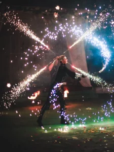 огненное шоу с фейерверками на день рождения | Pandora Show